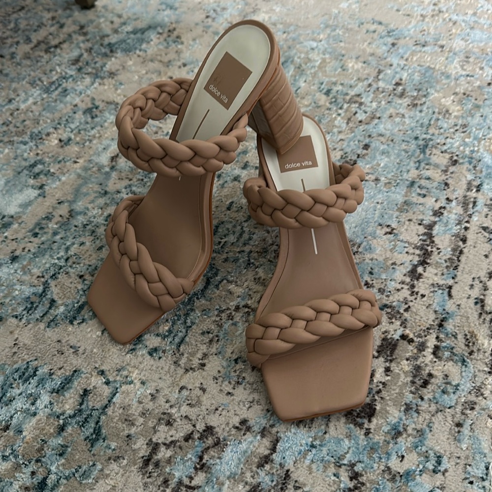 Like New Dolce Vita Nude Braided Heeled Sandal